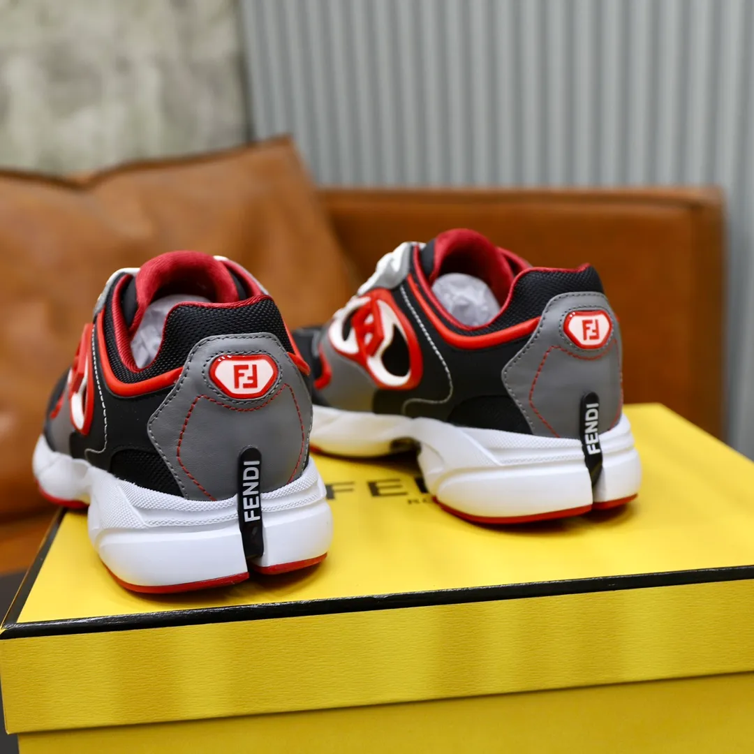 FENDI men's shoes 💰760💰 - High-end quality original items 🔍🔍🔍 casual sports shoes - Upper: 🔝 Napa calfskin, silk calfskin, brand canvas cloth, shoe body sewn with brand plastic totem - Lining: brand canvas - Outsole: ultra-light TPU foam rubber; two-color molded outsole -Ultra-high quality control and fine workmanship: outstanding (high-end, extravagance, grade) -Size: 39-44 (38, 45, can be customized)